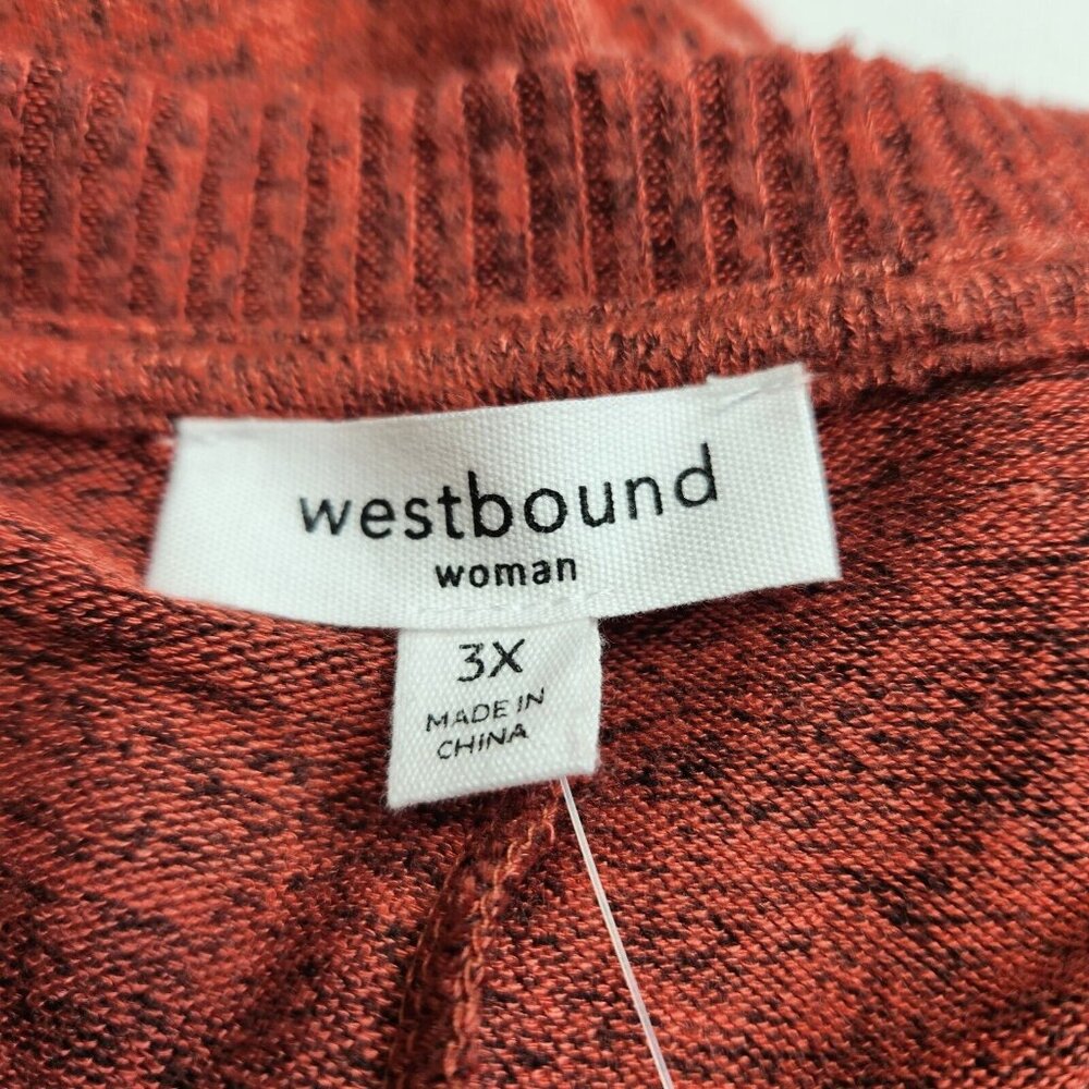 Westbound Womens Size 3X orange rusted Crew Neck Long Sleeve Pullover Sweater 23 - Picture 8 of 9